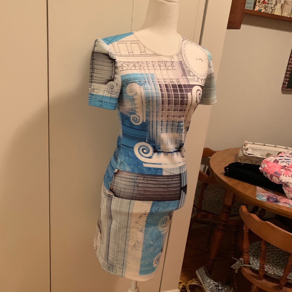 Clover Canyon Printed Blue Dress (Small)